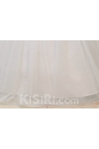 Lace and Tulle sweetheart Ball Gown Dress with Sequins