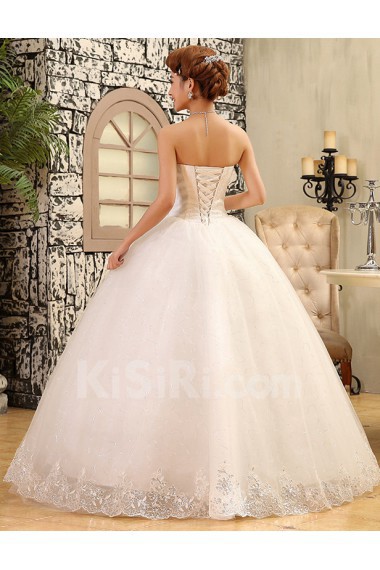 Lace and Tulle sweetheart Ball Gown Dress with Sequins
