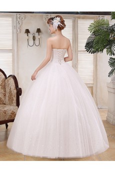 Lace and Tulle Sweetheart Ball Gown Dress with Bow