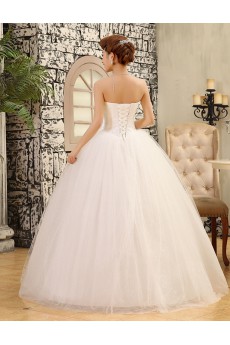 Lace and Tulle Sweetheart Ball Gown Dress with Beading