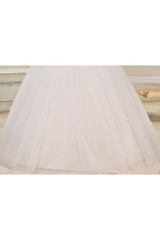 Lace and Tulle Sweetheart Ball Gown Dress with Beading
