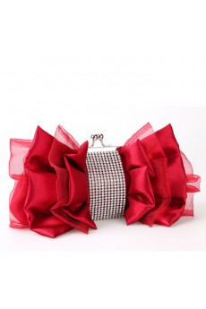 Stain Rhinestone and Bowknot Handbag
