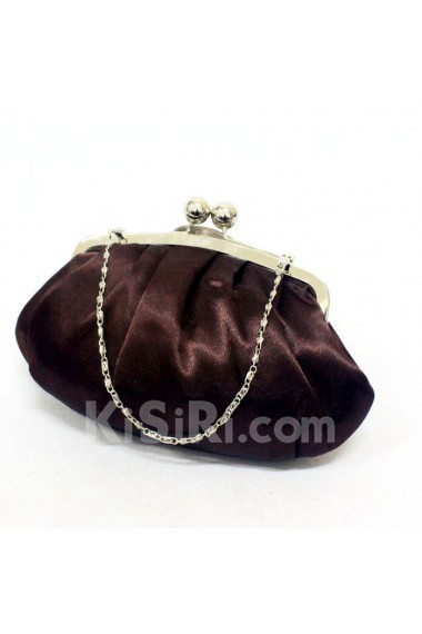 Satin Coffe Evening Handmade Flower Bridesmaids Handbag