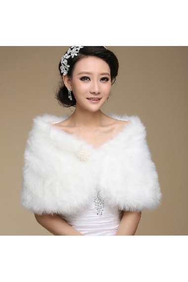 Faux Fur Wedding Wrap