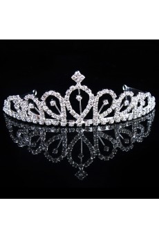 Alloy with Zircons and Rhinestiones Wedding Tiara