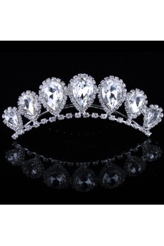 Beauitful Rhinestones and Zircons with Glass Wedding Jewelry Set,Including Earrings,Necklace and Tiara
