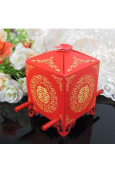 Asian Style Red Sedan Chair Favor Box (Set of 12)