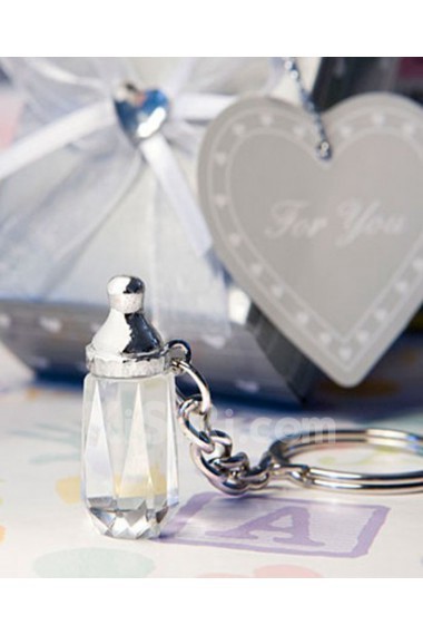 Crystal Baby feeding-bottl Key Ring Party Favor/Gift