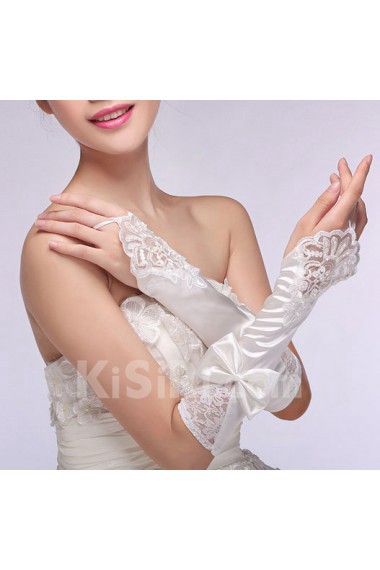 Fingerless Elbow Length Bridal Wedding Gloves