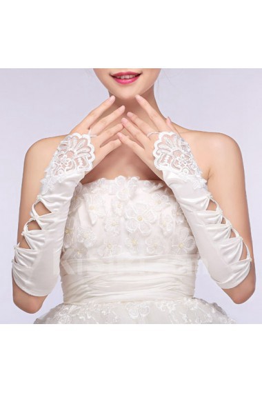Fingerless Elbow Length Bridal Wedding Gloves