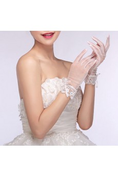 Wrist Length Bridal Wedding Gloves