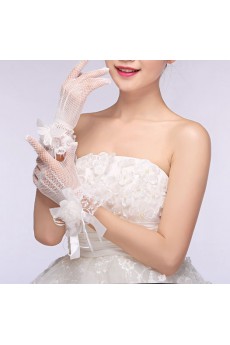 Wrist Length Bridal Wedding Gloves