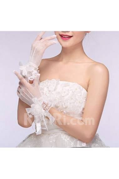Wrist Length Bridal Wedding Gloves