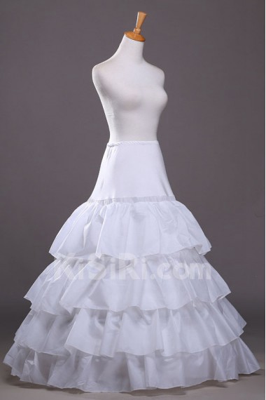 A-Line 4 Tier Floor Length Underskirt Bridal Wedding Petticoat