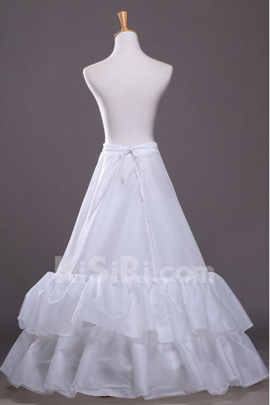 A-Line 2 Tier Floor Length Bridal Wedding Petticoat Underskirt