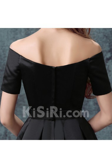 Chiffon Off-the-Shoulder Mini/Short Short Sleeve A-line Dress