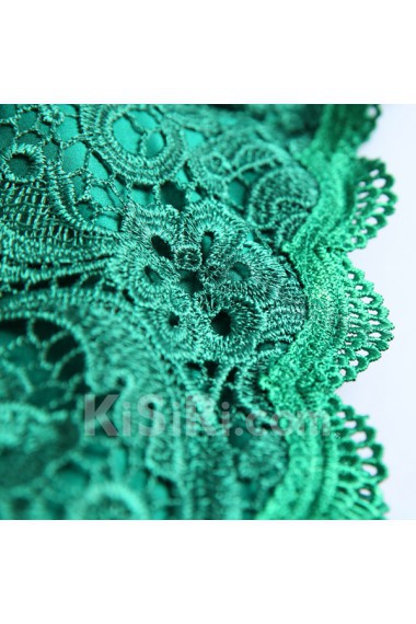 Lace Off-the-Shoulder Floor Length Half Sleeve Mermaid Dress with Embroidered