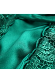 Lace Off-the-Shoulder Floor Length Half Sleeve Mermaid Dress with Embroidered