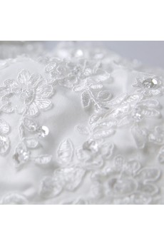 Tulle, Lace Off-the-Shoulder Floor Length Half Sleeve Ball Gown Dress with Sequins