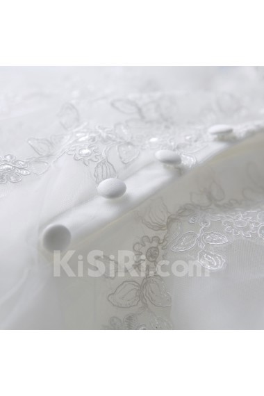 Tulle, Lace Off-the-Shoulder Floor Length Half Sleeve Ball Gown Dress with Sequins