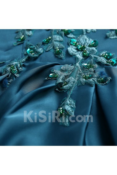 Chiffon, Lace Jewel Floor Length Cap Sleeve Sheath Dress with Embroidered, Sequins