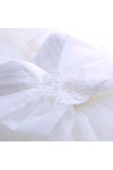 Tulle Sweetheart Floor Length Sleeveless Ball Gown Dress with Bow