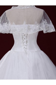 Lace, Tulle V-neck Floor Length Cap Sleeve Ball Gown Dress with Sequins, Rhinestone