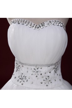 Lace, Tulle Sweetheart Floor Length Sleeveless Ball Gown Dress with Rhinestone