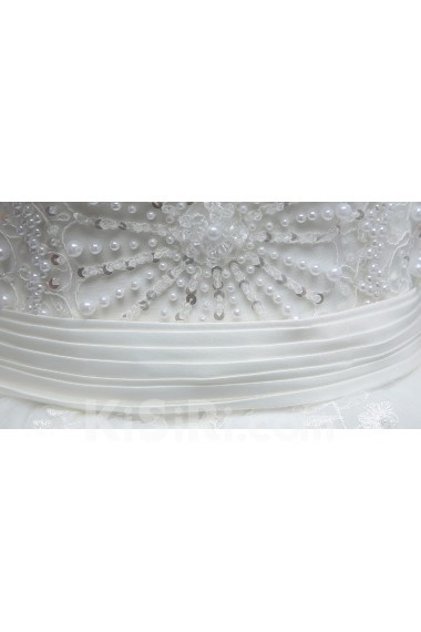 Tulle Jewel Floor Length Sleeveless Ball Gown Dress with Sequins, Beads
