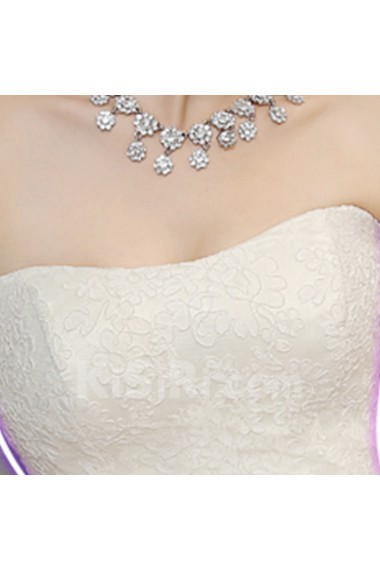 Tulle, Lace Sweetheart Sweep Train Sleeveless Ball Gown Dress