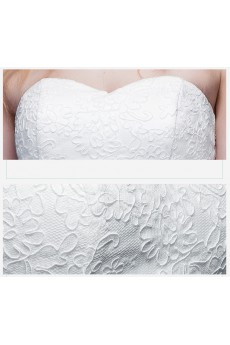 Lace, Tulle, Satin Sweetheart Sweep Train Sleeveless Sheath Dress with Rhinestone
