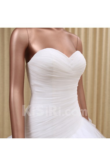 Organza Sweetheart Floor Length Sleeveless Ball Gown Dress with Ruched