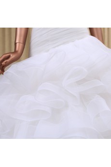 Organza Sweetheart Floor Length Sleeveless Ball Gown Dress with Ruched