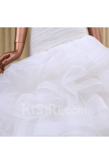Organza Sweetheart Floor Length Sleeveless Ball Gown Dress with Ruched