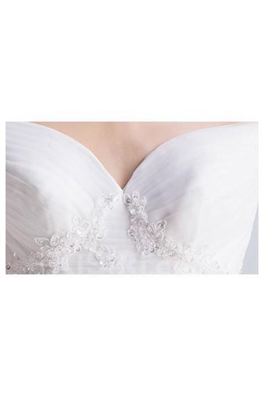 Tulle, Lace Off-the-Shoulder Cathedral Train A-line Dress with Sequins