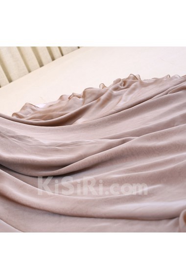 Chiffon Sweetheart Sweep Train Sleeveless Mermaid Dress with Beads