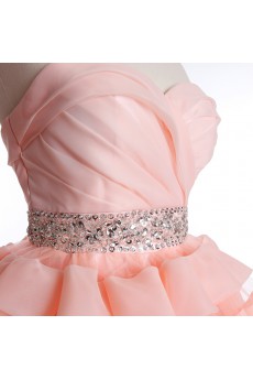 Tulle, Satin Sweetheart Floor Length Sleeveless Ball Gown Dress with Rhinestone