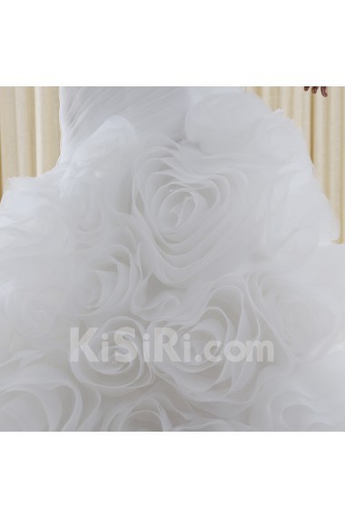 Tulle, Satin Sweetheart Chapel Train Sleeveless Mermaid Dress with Ruched