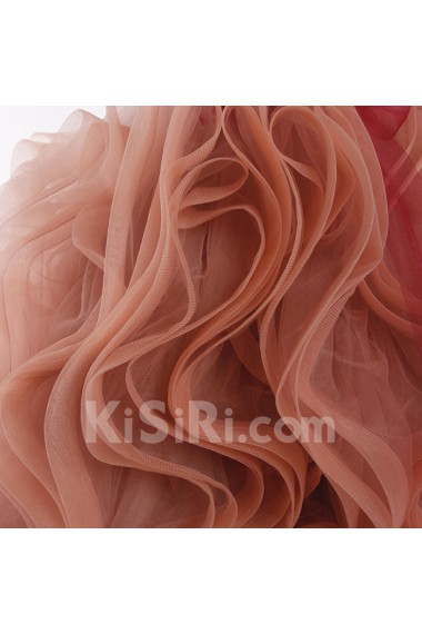 Tulle, Satin Sweetheart Floor Length Sleeveless Ball Gown Dress with Bow