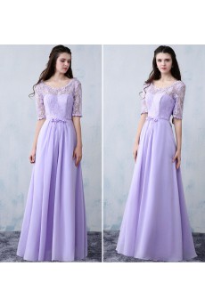 Chiffon Floor Length A-line Dress