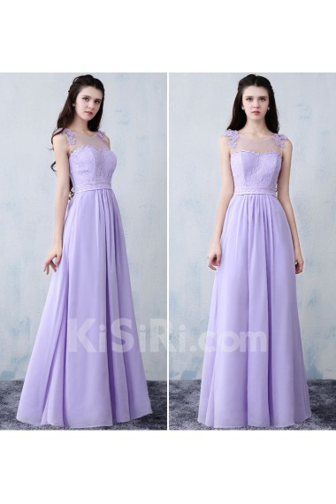 Chiffon Floor Length A-line Dress