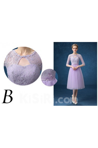 Tulle Tea-length A-line Dress