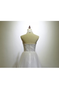 Lace Short/Minin Halter Sleeveless A-line Dress