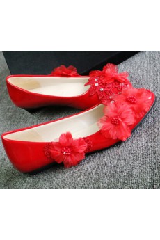 Handmade Bow Wedding Shoes with Rhinestone