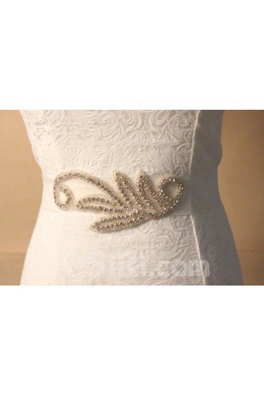 Handmade Rhinestone Wedding Sash