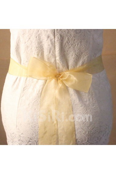 Handmade Yellow Rhinestone Wedding Sash