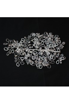 Luxurious Handmade Alloy Wedding Headpieces with Beads
