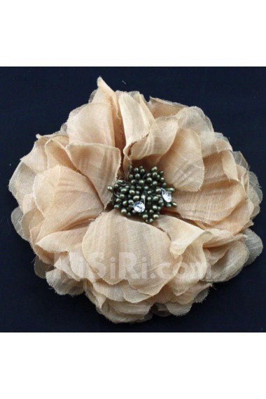 Champagne Fabric Flower Wedding Headpieces