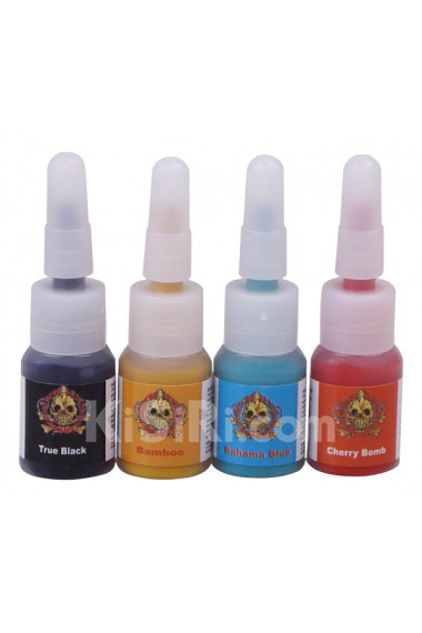 Professional Tattoo Machines Kit Completed Set with 3 Tattoo Guns and 4 Colors for Lining and Shading