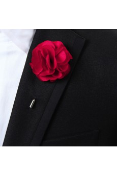 Men's Red Microfiber Lapel Pins 